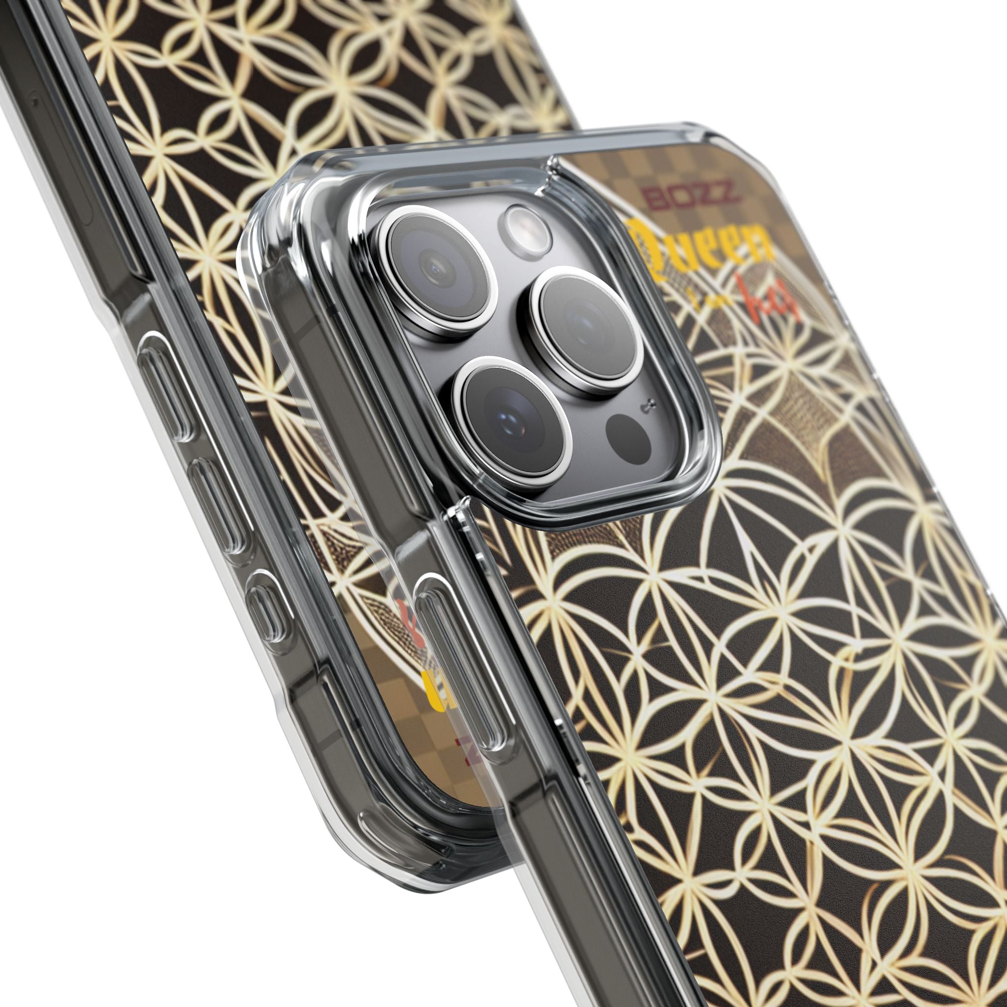 Stylish Magnetic Phone Case with Floral Design, Clear iPhone Case, Bohemian Phone Cover, Budding Flower Impact Case, Unique Tech Accessory