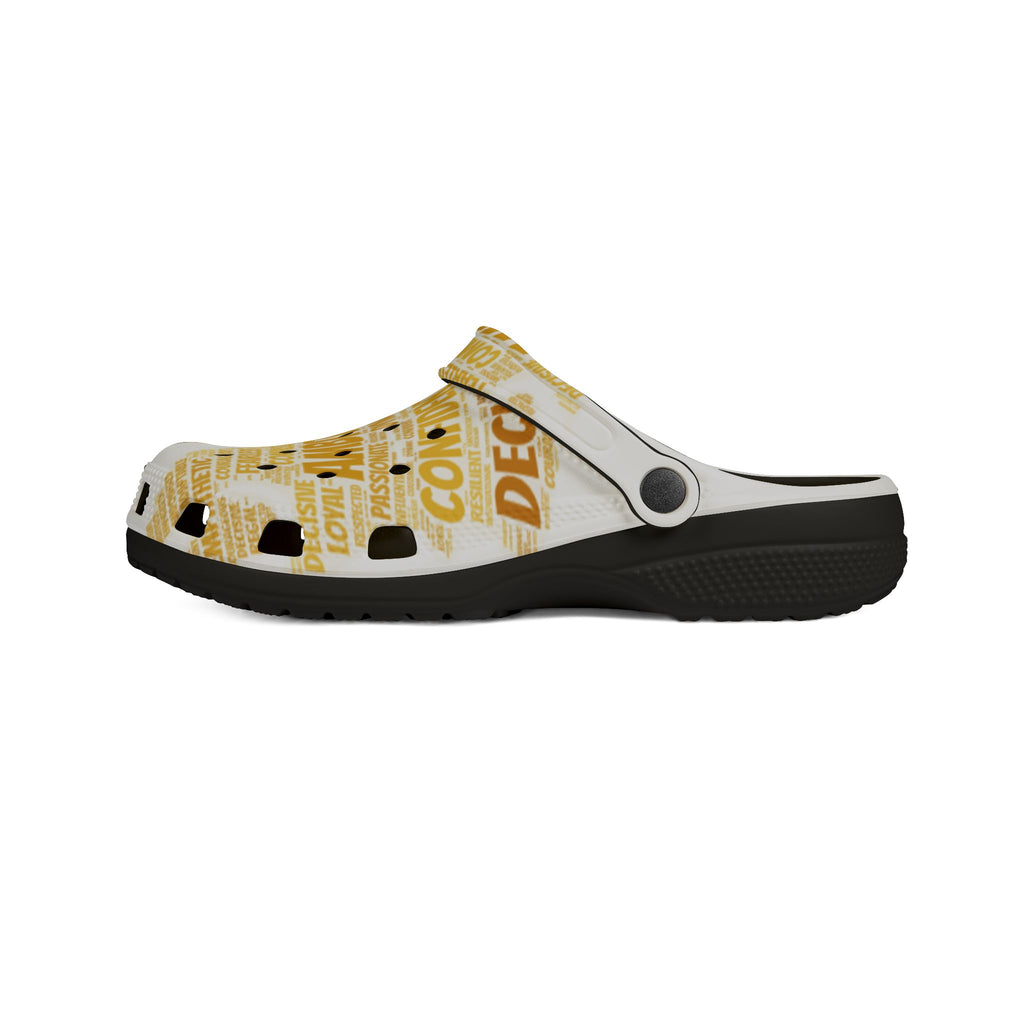 Bozz Queen Vibrant Foam Rubber Shoes - Inspirational Comfort Clogs, Motivational Summer Slip-Ons