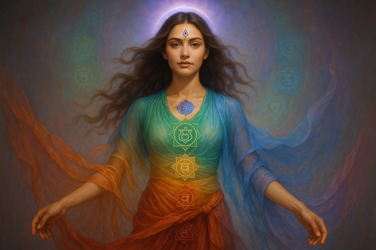 Beautiful all-chakras model
